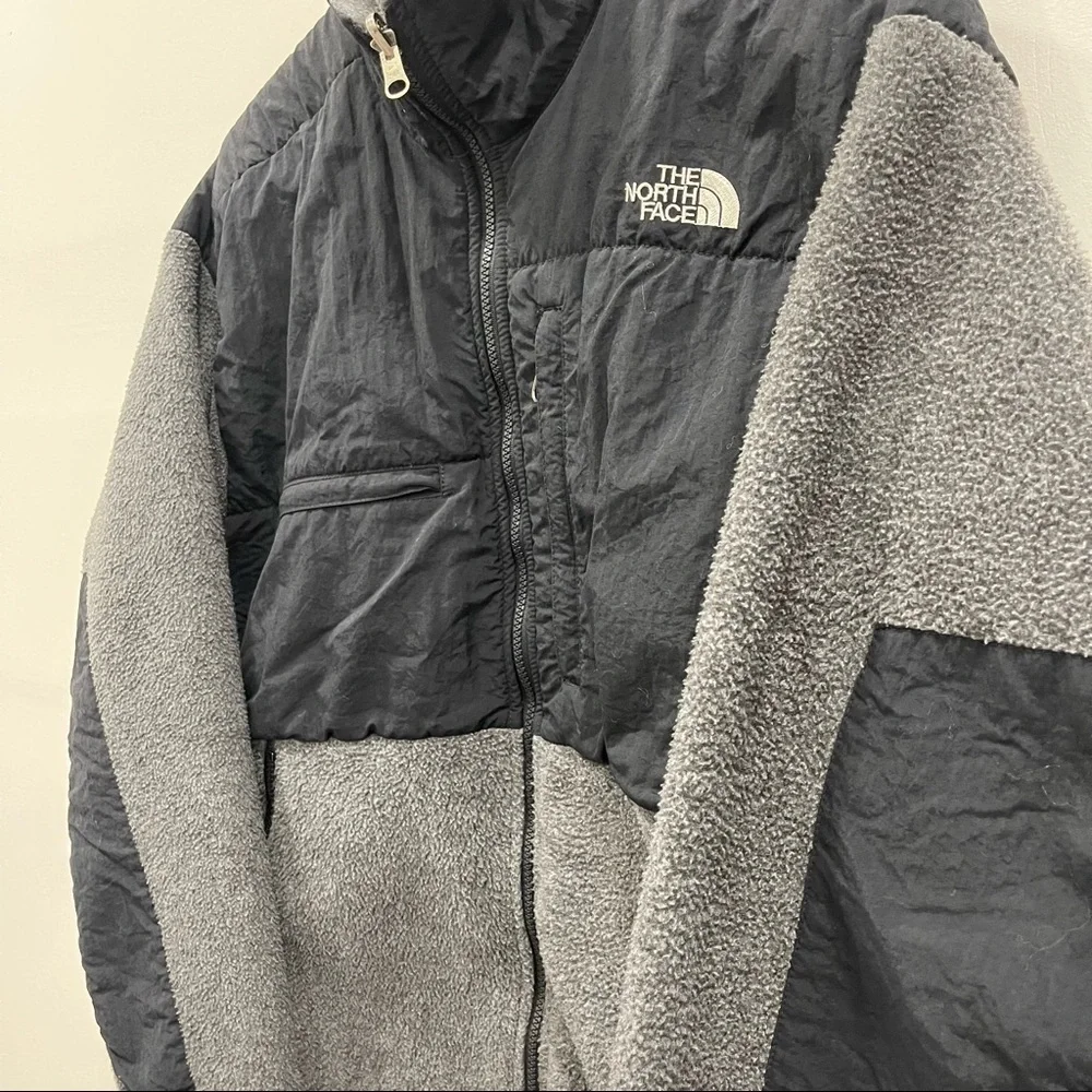 The North Face Vintage Retro Denali Fleece Jacket Grey Black Size Large
